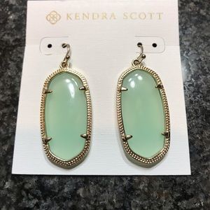 Kendra Scott Elles,Chalcedony, gold plated frames
